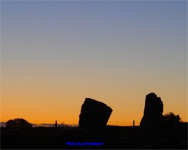 Mercury over Avebury stones