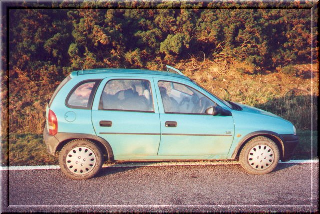 The corsa is looking a little bit worse for wear..